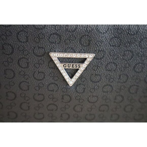 Guess T7200965 Women's Coal Allover Logo Junction Travel Cosmetic Makeup Bag - Picture 5 of 11